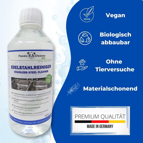 PandaCleaner Edelstahlreiniger Spray 500ml - Edelstahl reinigen & pflegen