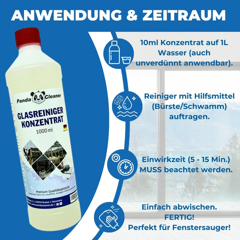 PandaCleaner®  Glasreiniger-Konzentrat 1000ml