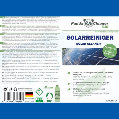 PandaCleaner Bio PV- & Solarreiniger - Materialermüdung vorbeugen!