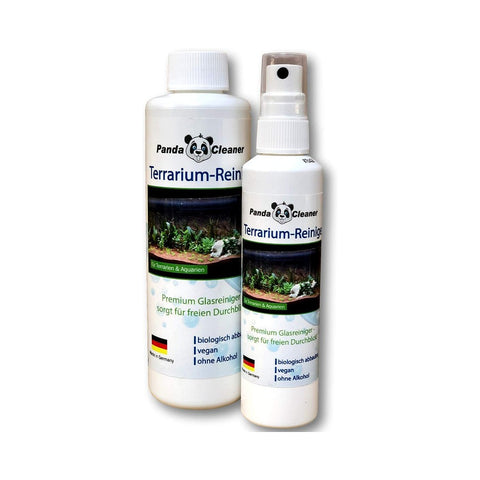 PandaCleaner®  Terrarium Reiniger - 100ml  Sprühflasche + 250ml Nachfüllflasche